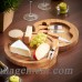 VonShef 5 Piece Bamboo Cheese Board and Knife Set VNSH1117